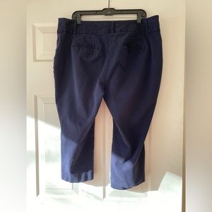 Navy blue lane Bryant capri pants.